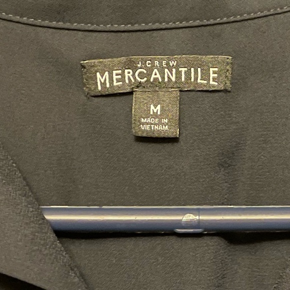 Jcrew Navy Button-Up Tie Front Shirt NWOT - Picture 3 of 8